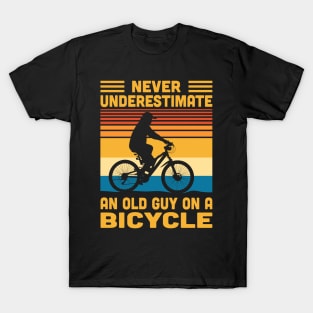 Never Underestimate An Old Guy On A Bicycle T-Shirt